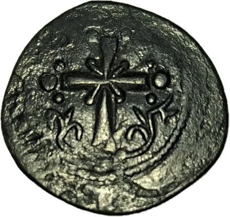 Reverso da moeda TH-N-0010 — Follis anônimo Classe I. Nicéforo III Botaniates. Constantinopla, 1078 a 1081 d.C. Sear 1889