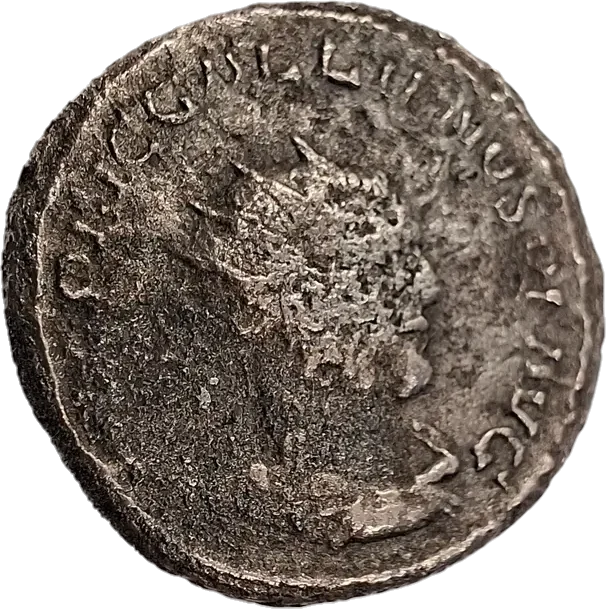 Anverso da moeda TH-N-0026 — Galieno. Antoniniano PIETAS AVGG. Samosata, 255 a 256 d.C. RIC V.1 447c