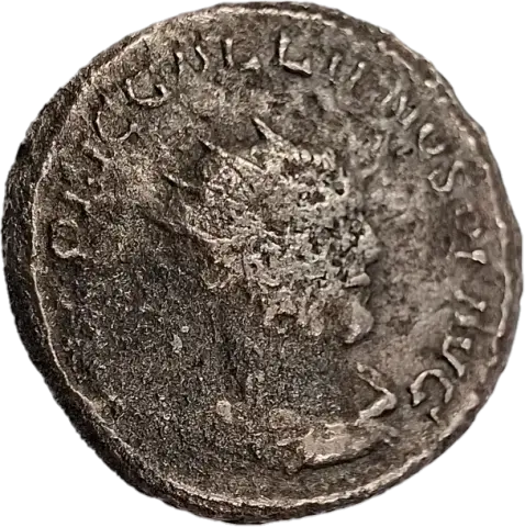Anverso da moeda TH-N-0026 — Galieno. Antoniniano PIETAS AVGG. Samosata, 255 a 256 d.C. RIC V.1 447c