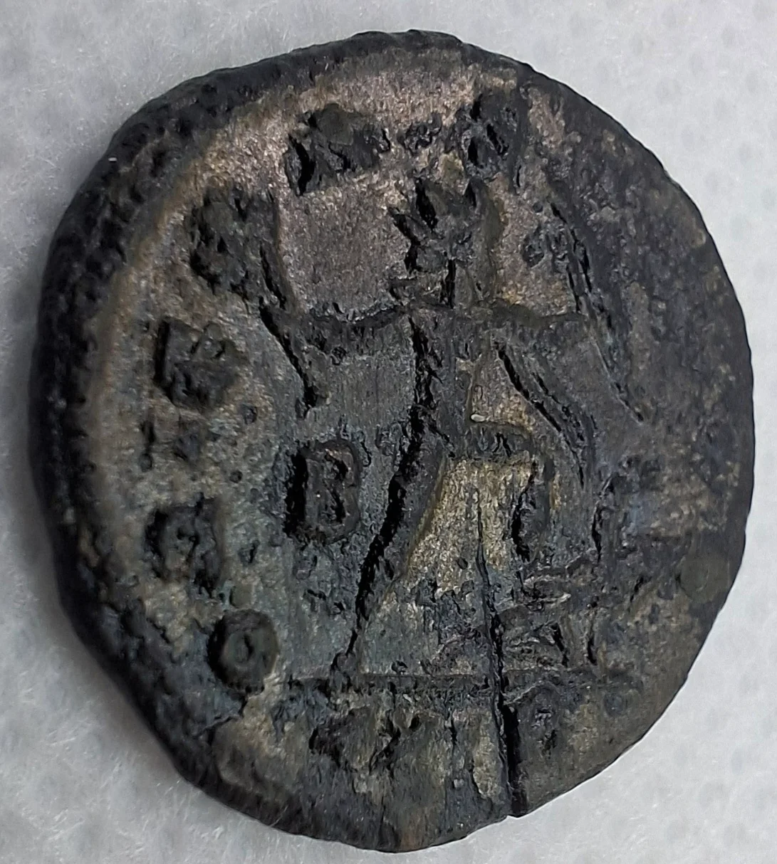 Reverso da moeda TH-N-0070 — Aureliano. Antoniniano Sol Invictus. Roma, 275 d.C. RIC 64