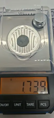 Peso (balança) da moeda TH-N-0083 — Helena. Nummus.