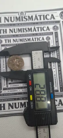 Diâmetro (paquímetro) da moeda TH-N-0092 — Cláudio II Gótico. Antoniniano