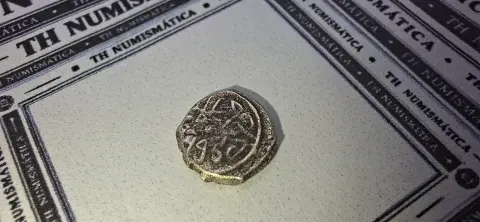 Reverso ampliado da moeda TH-N-0095 — Maomé II, o Conquistador. Akçe