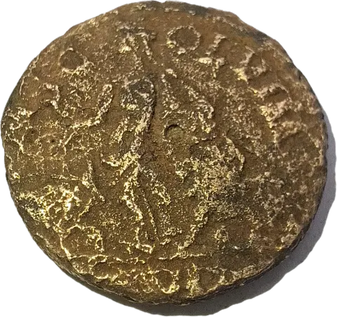 Reverso ampliado da moeda TH-N-0096 — Filipe II como César. Bronze provincial