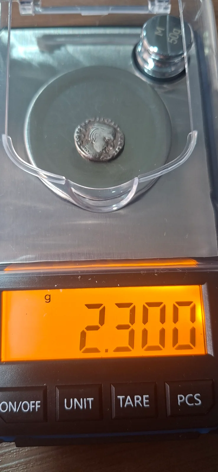 Peso (balança) da moeda TH-N-0117 — Sátrapas Ocidentais. Dracma