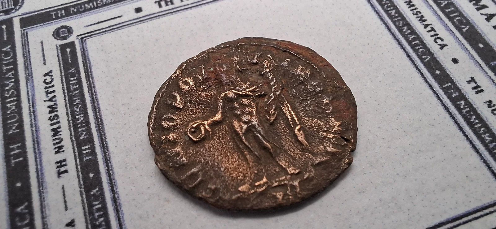 Lateral da moeda TH-N-0226 — Constâncio I. 1/4 follis
