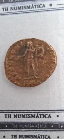 Reverso ampliado da moeda TH-N-0228 — Maximino II. Fração AE, emissão de perseguição