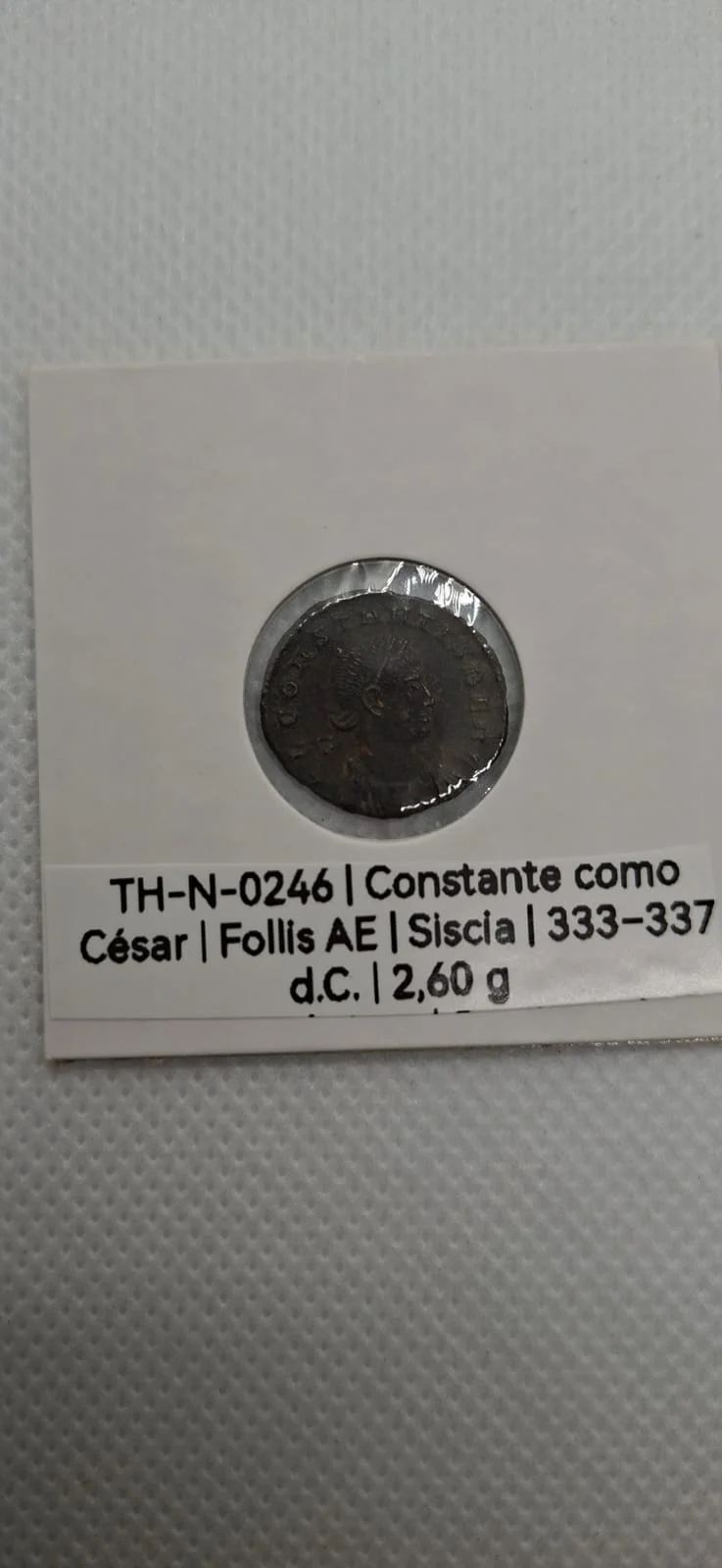 Complementar da moeda TH-N-0246 — Constante como César. Nummus AE15