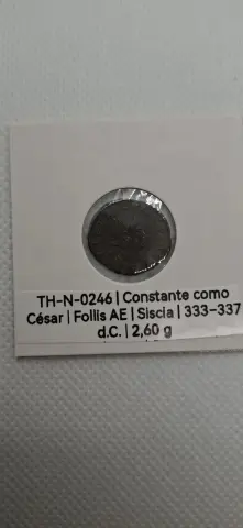 Complementar da moeda TH-N-0246 — Constante como César. Nummus AE17