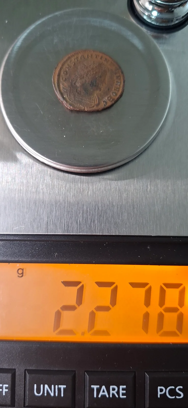 Peso (balança) da moeda TH-N-0251 — Constantino II. Nummus AE17