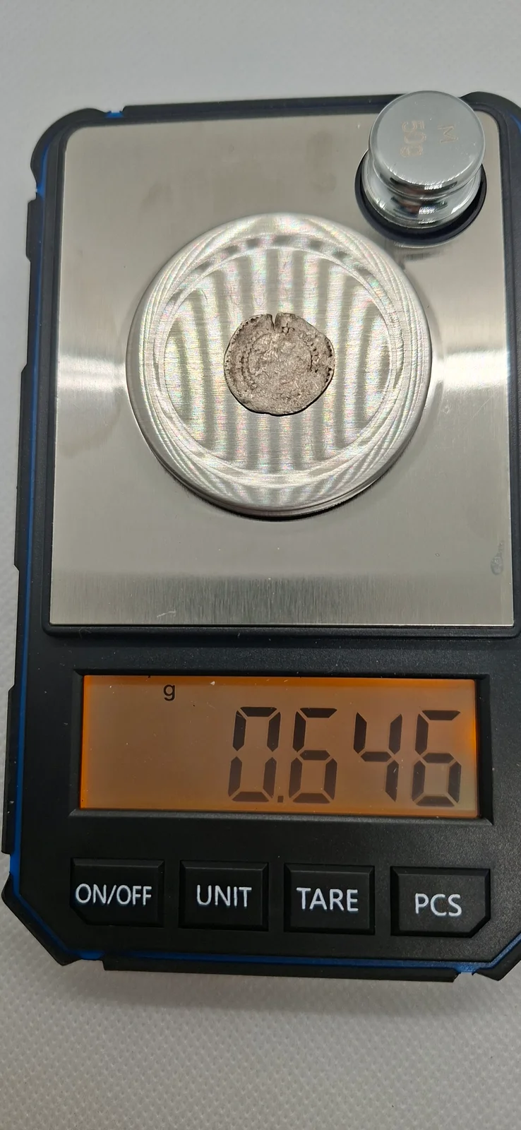 Peso (balança) da moeda TH-N-0267 — Đurađ I Branković. Moeda AR
