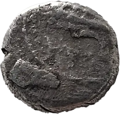 Reverso ampliado da moeda TH-N-0359 — Samaria (satrapia persa). Óbolo de prata (AR)