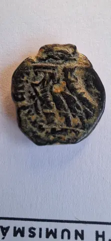 Anverso ampliado da moeda TH-N-0464 — Reino Ptolomaico. Bronze (AE). Águia