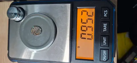 Peso (balança) da moeda TH-N-0485 — Moeda Bizantina AE de Bronze